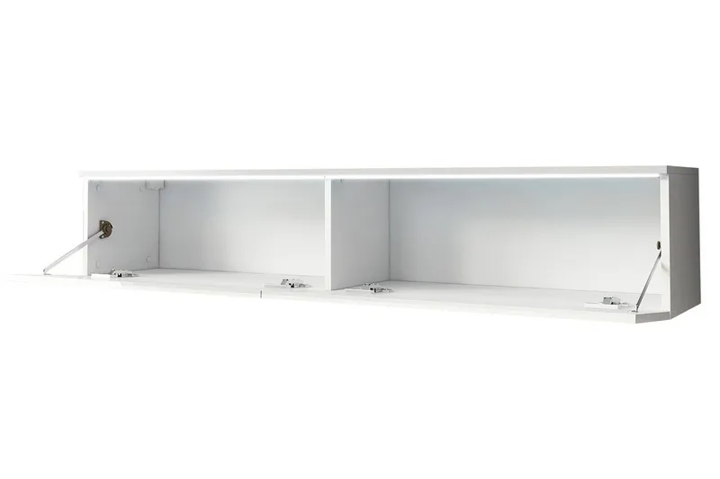 Cuguen TV-bänk 140 cm LED-belysning - Trä/Natur|Vit LED - Products - Möbler - TV- & Mediamöbler - TV bänk & mediabänk