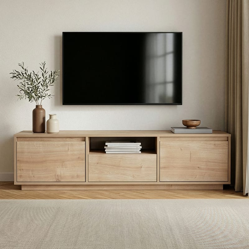Domar Tv-bänk 160 cm - Sapphire oak - Products - Möbler - TV- & Mediamöbler - TV bänk & mediabänk