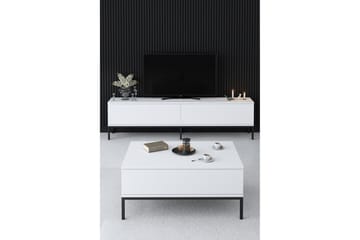 Dorlord Tv-bänk 180 cm - Vit/Svart - Products - Möbler - TV- & Mediamöbler - TV bänk & mediabänk
