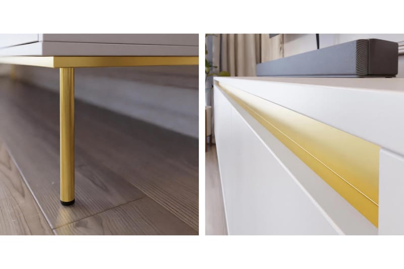 Hollander Tv-bänk 150 cm - Svart/Guld - Products - Möbler - TV- & Mediamöbler - TV bänk & mediabänk