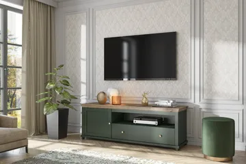 Ivreri Tv-bänk 181 cm - Khaki/Natur - Products - Möbler - TV- & Mediamöbler - TV bänk & mediabänk