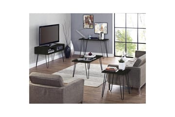 Lowboard Owen Svart/ek - Svart/ek - Products - Möbler - TV- & Mediamöbler - TV bänk & mediabänk