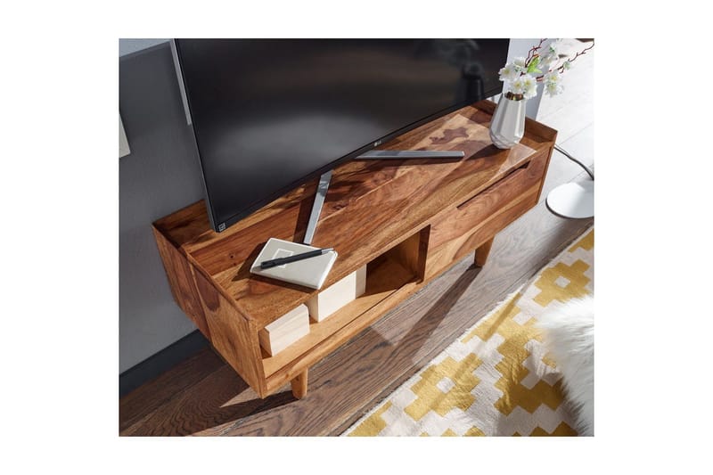 Lowboard Wohnling Massivt trä med förvaring 1 dörr trälben lantligt - Products - Möbler - TV- & Mediamöbler - TV bänk & mediabänk