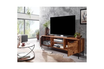 Lowboard Wohnling Massivt trä med förvaring 2 dörrar lantligt - Products - Möbler - TV- & Mediamöbler - TV bänk & mediabänk