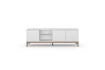 Lowboard Pelle Vit/Wotan ek - Vit/Wotan ek - Products - Möbler - TV- & Mediamöbler - TV bänk & mediabänk