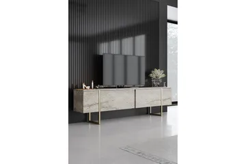Luxe Tv-bänk 180 cm - Beige/Guld - Products - Möbler - TV- & Mediamöbler - TV bänk & mediabänk