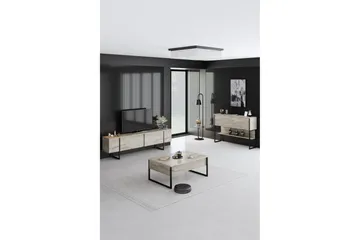 Luxe Tv-bänk 180 cm - Beige/Svart - Products - Möbler - TV- & Mediamöbler - TV bänk & mediabänk