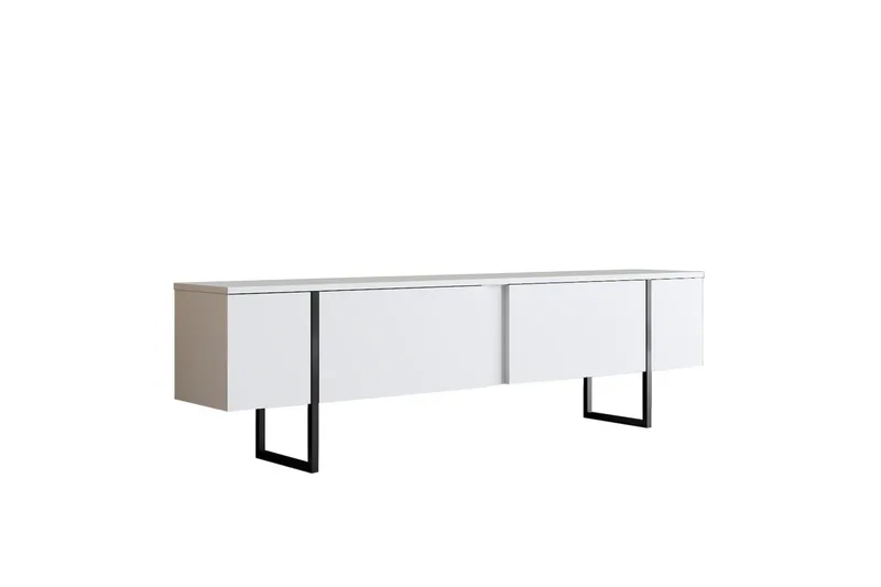 Luxe Tv-bänk 180x50 cm Vit/Svart, Hanah Home