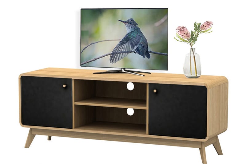 Olivet Tv-bänk 140 cm - Natur/Svart - Products - Möbler - TV- & Mediamöbler - TV bänk & mediabänk