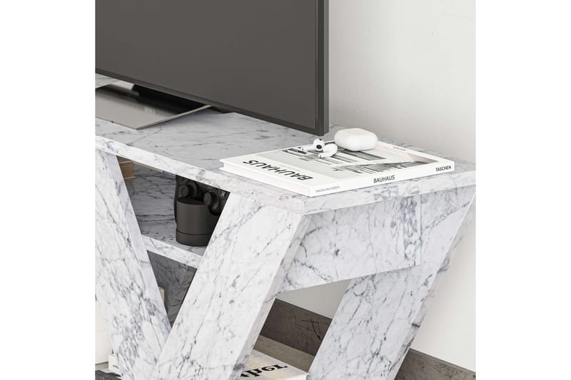 Pipralla Tv-bänk 110 cm - Vit marmor - Products - Möbler - TV- & Mediamöbler - TV bänk & mediabänk