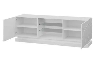 Qiu TV-bänk 40x160 cm LED-belysning - Vit/Högglans - Products - Möbler - TV- & Mediamöbler - TV bänk & mediabänk