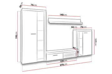 Rumba TV-möbelset - Brun - Products - Möbler - TV- & Mediamöbler - TV-möbelset