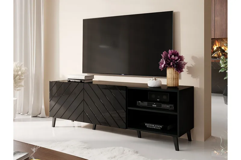 Strontian Tv-skåp 150 cm Scandinavian Choice Black - Products - Möbler - TV- & Mediamöbler - TV-skåp