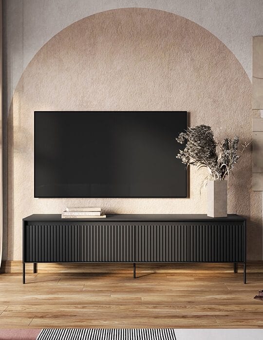 Trend TV-bänk B193 cm - Svart - svart - Products - Möbler - TV- & Mediamöbler - TV bänk & mediabänk