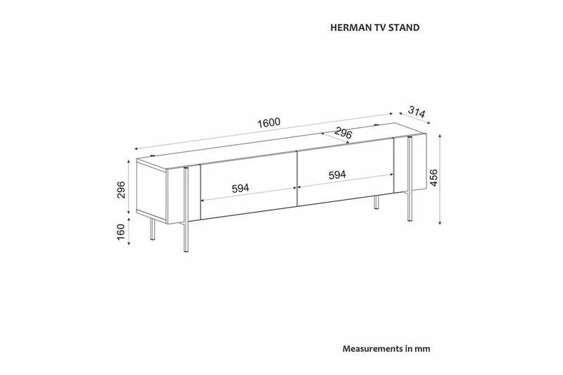 TV-bänk Stira Valnöt - Valnöt - Products - Möbler - TV- & Mediamöbler - TV bänk & mediabänk