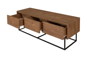 Zefiria Tv-bänk 140 cm - Mörkbrun/Svart - Products - Möbler - TV- & Mediamöbler - TV bänk & mediabänk