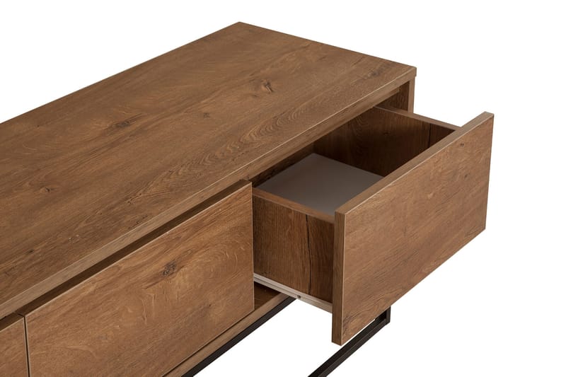 Zefiria Tv-bänk 140 cm - Mörkbrun/Svart - Products - Möbler - TV- & Mediamöbler - TV bänk & mediabänk