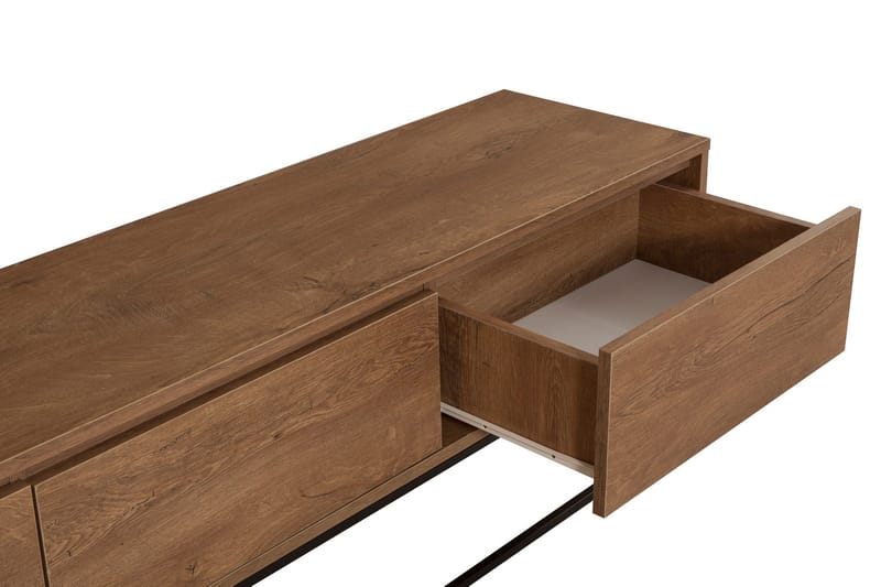 Zefiria Tv-bänk 180 cm - Mörkbrun/Svart - Products - Möbler - TV- & Mediamöbler - TV bänk & mediabänk