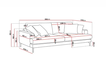 Menard Premium 5-sits Djup Soffa i Chenille - Brun - Products - Möbler - Soffa