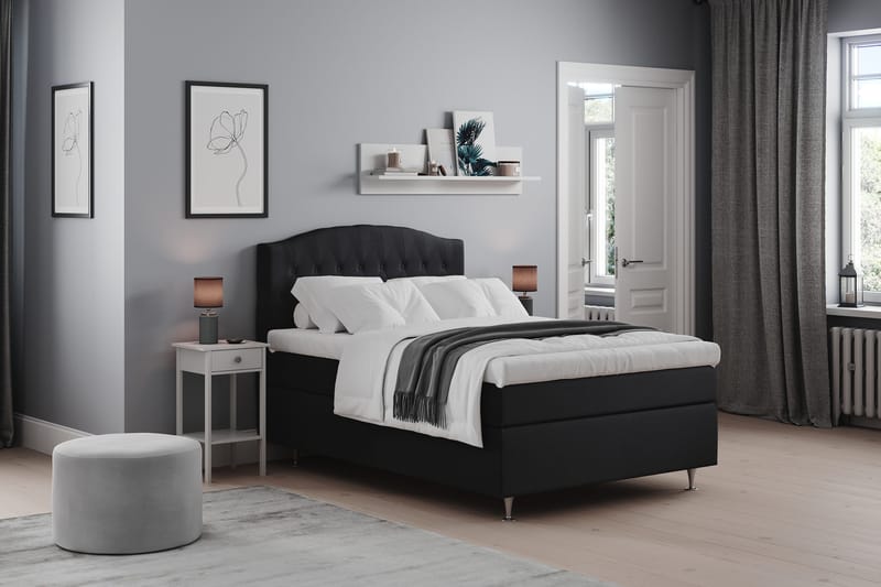 Belda Kontinentalsäng 120x200Fast, Svart