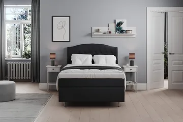 Belda Sängpaket 140x200 Fast - Svart - Products - Möbler - Säng - Kontinentalsäng