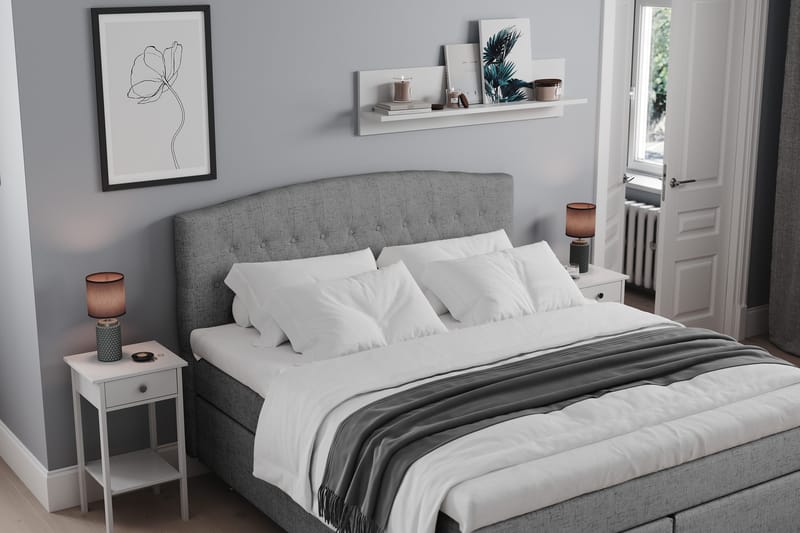 Belda Sängpaket 180x200 Fast - Grå - Products - Möbler - Säng - Kontinentalsäng