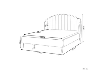 Benicio Sängram 160x200 cm - Beige/Guld - Products - Möbler - Säng - Sängram & sängstomme