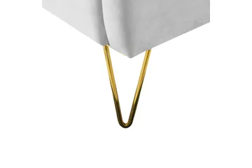 Benicio Sängram 160x200 cm - Grå/Guld - Products - Möbler - Säng - Sängram & sängstomme