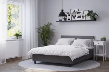 Billingen Komplett Sängpaket 160x200 cm - Grå - Products - Möbler - Säng - Kontinentalsäng