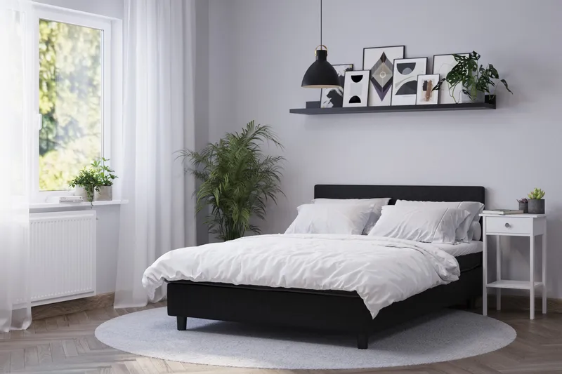 Billingen Komplett Sängpaket 90x200 cm - Svart - Products - Möbler - Säng - Kontinentalsäng