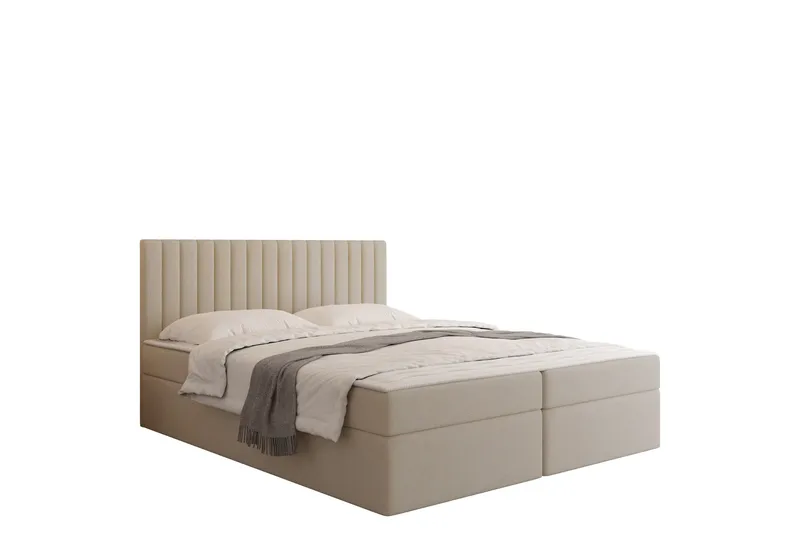 Calrosor Sängpaket Kontinentalsäng med Förvaring 140x200 cm, Beige