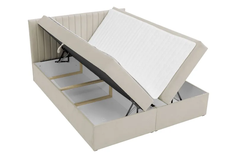 Calrosor Sängpaket Kontinentalsäng med Förvaring 180x200 cm - Beige - Products - Möbler - Säng - Komplett sängpaket