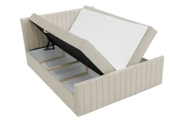 Calrosor Sängpaket Kontinentalsäng med Förvaring 180x200 cm - Beige - Products - Möbler - Säng - Komplett sängpaket