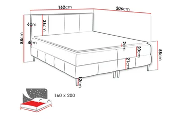 Celestine Förvaringssäng 160x200 cm - Grön - Products - Möbler - Säng - Komplett sängpaket