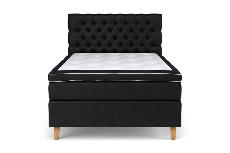 Celine Kontinentalsäng 140x200cm, Svart/Sammet