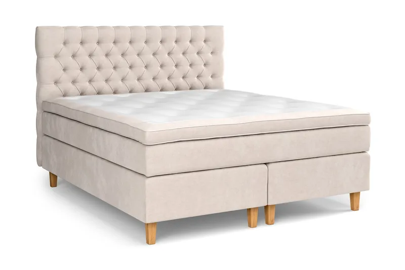 Celine Kontinentalsäng 180x200cm - Beige/Sammet - Products - Möbler - Säng - Kontinentalsäng