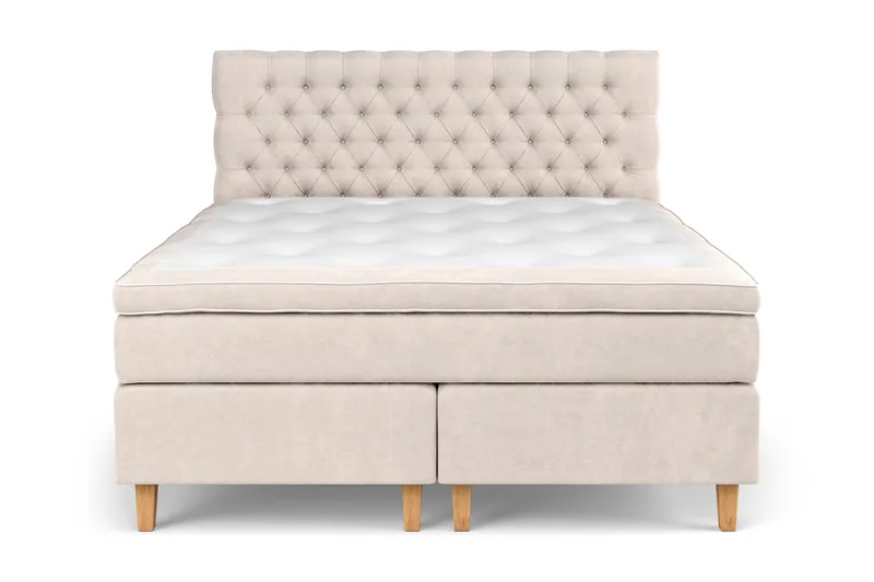 Celine Kontinentalsäng 180x200cm, Beige/Sammet