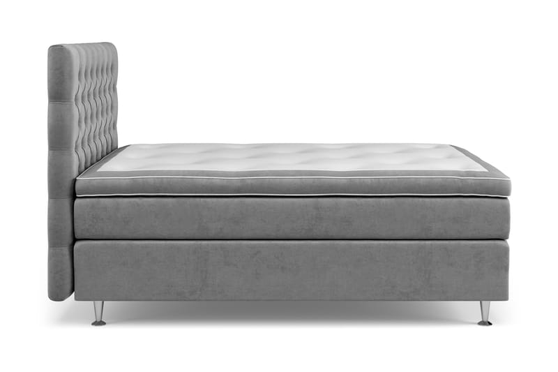 Celine Sängpaket 120x200 cm - Grå/Sammet - Products - Möbler - Säng - Enkelsäng