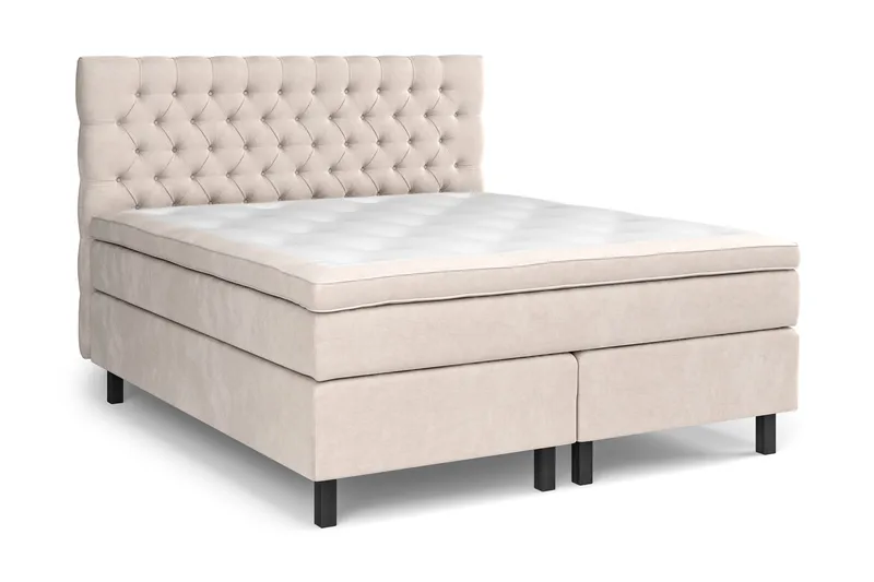 Celine Sängpaket 180x200 cm - Beige / Sammet - Products - Möbler - Säng - Kontinentalsäng