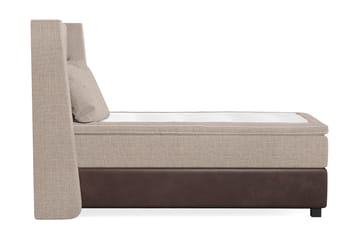 Cuba Sängpaket 105x200 med Två Beiga Kuddar - (+Fler val) Beige/Brun - Products - Möbler - Säng - Kontinentalsäng