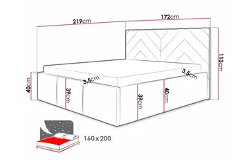 Derry Sängram 160x200 cm - Products - Möbler - Säng - Sängram & sängstomme