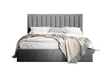 Derry Sängram 180x200 cm - Grå - Products - Möbler - Säng - Säng med förvaring