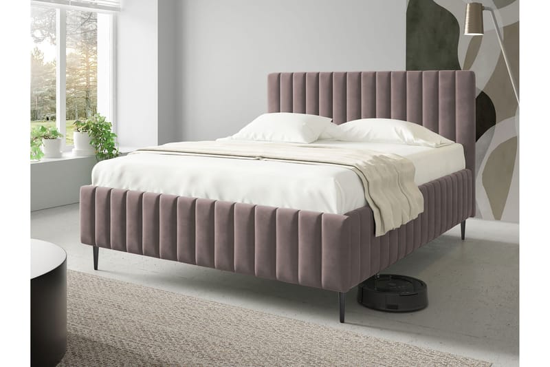 Desio Förvaringssäng 140x200 cm, Rosa