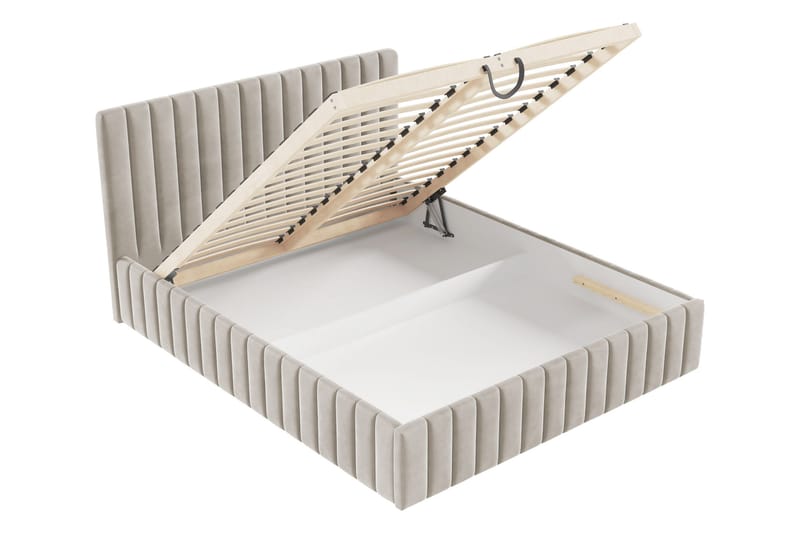 Desio Förvaringssäng 160x200 cm - Grå - Products - Möbler - Säng - Säng med förvaring