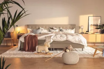 Ella Familjesäng 280x200  cm - (+Fler val) Mullvad - Products - Möbler - Säng - Kontinentalsäng