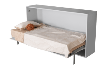 Sängskåp grå - 140x200 cm - Compact living - Grå matt - Products - Möbler - Säng - Gästsäng & extrasäng - Utdragssäng