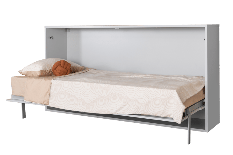 Sängskåp grå - 140x200 cm - Compact living - Grå matt - Products - Möbler - Säng - Gästsäng & extrasäng - Utdragssäng