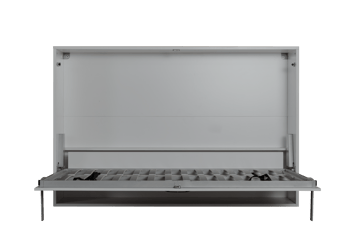 Sängskåp grå - 140x200 cm - Compact living - Grå matt - Products - Möbler - Säng - Gästsäng & extrasäng - Utdragssäng