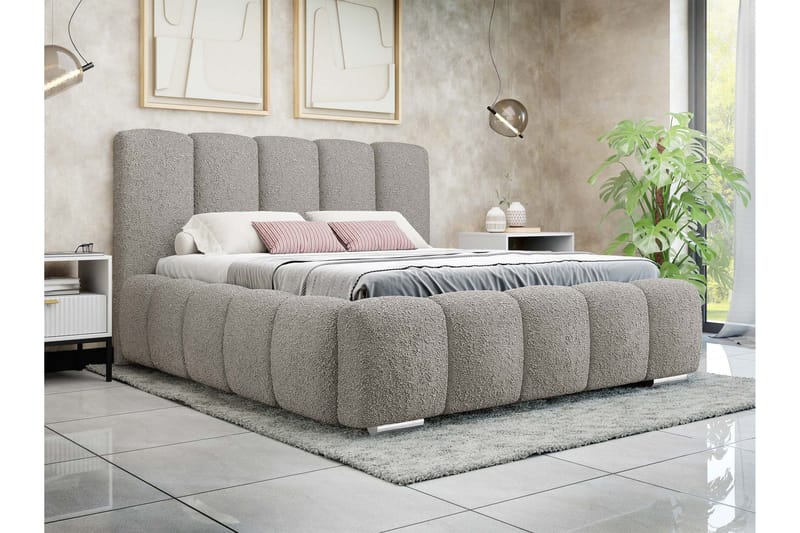 Gioia Förvaringssäng 160x200 cm - Grå - Products - Möbler - Säng - Säng med förvaring