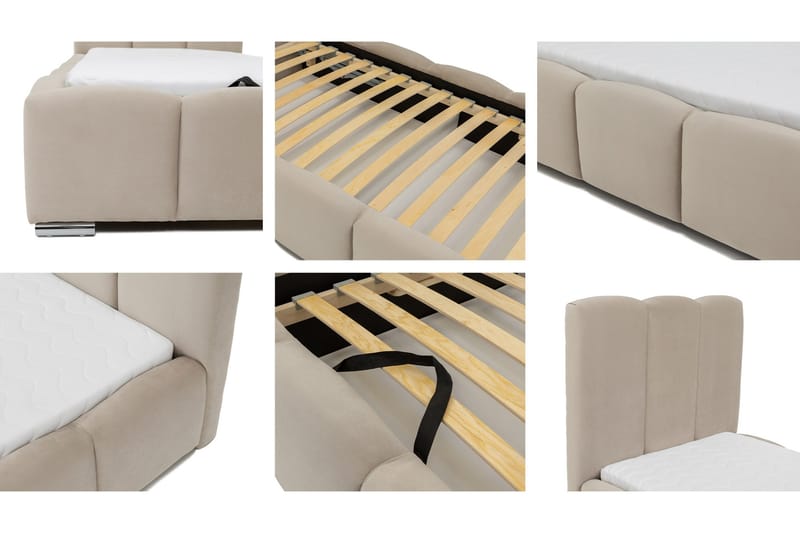 Gioia Sängram med Förvaring 90x200 cm - Vit - Products - Möbler - Säng - Sängram & sängstomme